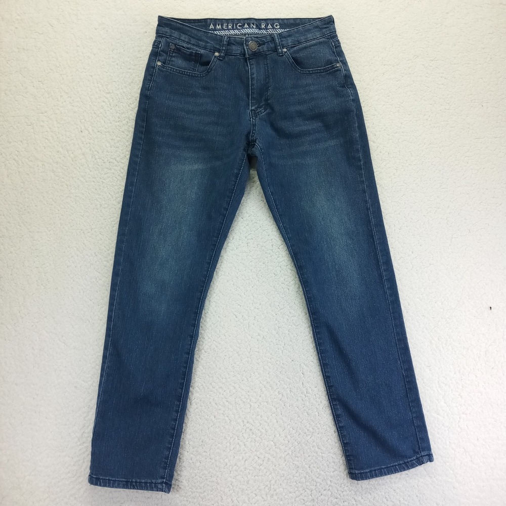 American Rag Mens Slim‎ Fit Dark Wash Stretch Denim Jeans Blue W30 L30